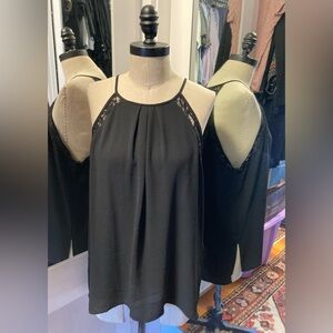 Candie's Black Lace Accent Sleeveless Top - Size XL